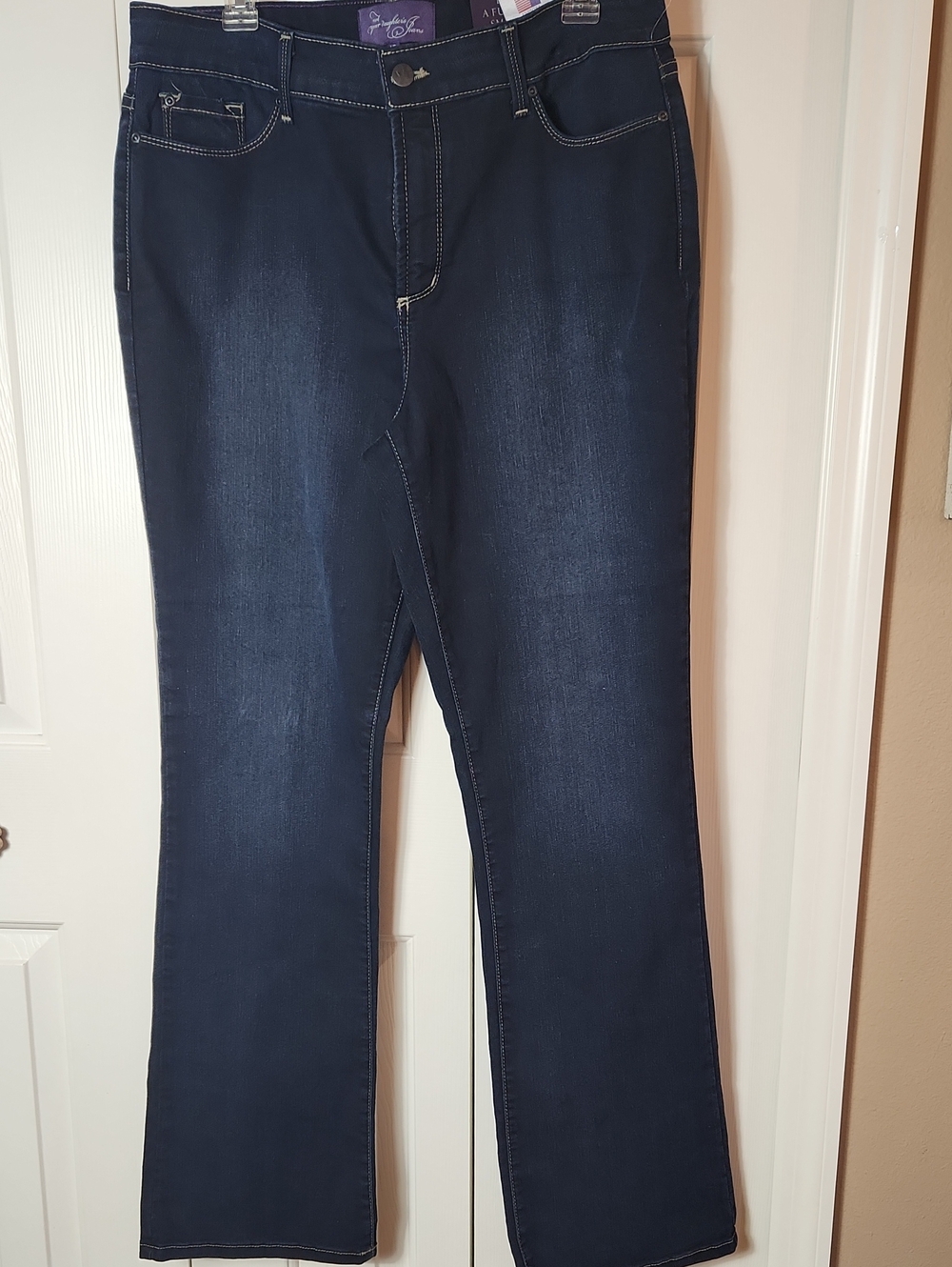 NYDJ Dark Indigo Stretch Bootcut Jeans, Size 16, NWT